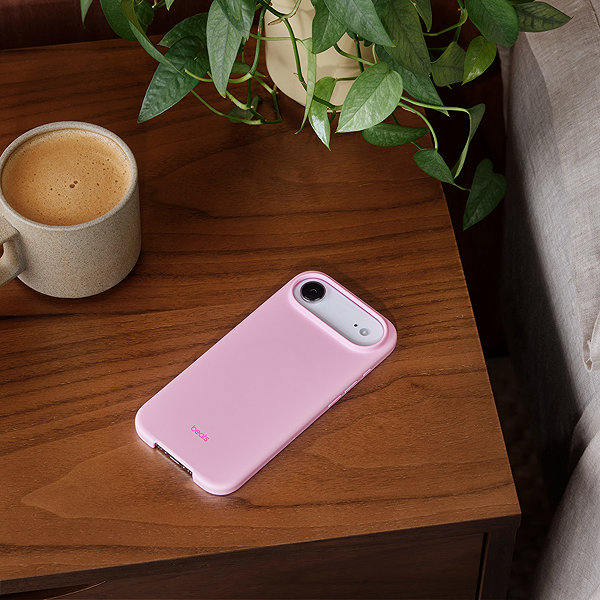 Handyhülle Apple Beats Case mit Ständer für iPhone Air mit MagSafe und Kamerasteuerung in Pebble Pink ...