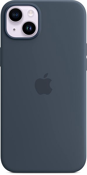 Kryt na mobil Apple iPhone 14 Plus Silikónový kryt s MagSafe búrkovo modrý.