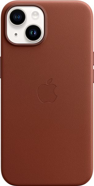 Kryt na mobil Apple iPhone 14 Kožený kryt s MagSafe tehlovo hnedý.
