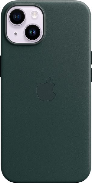 Telefon tok Apple iPhone 14 MagSafe fenyőzöld bőr tok ...