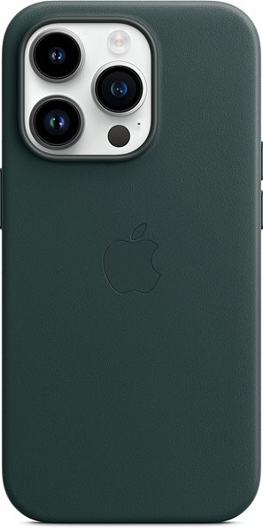 Kryt na mobil Apple iPhone 14 Pre Kožený kryt s MagSafe píniovo zelený .