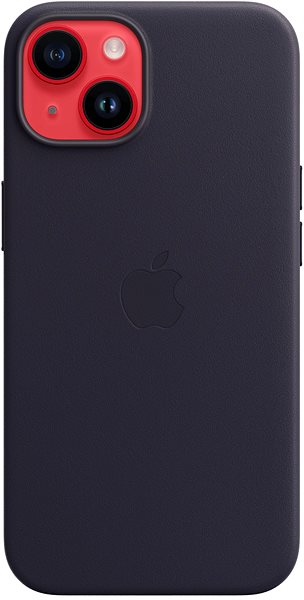 Kryt na mobil Apple iPhone 14 Kožený kryt s MagSafe atramentovo fialový.