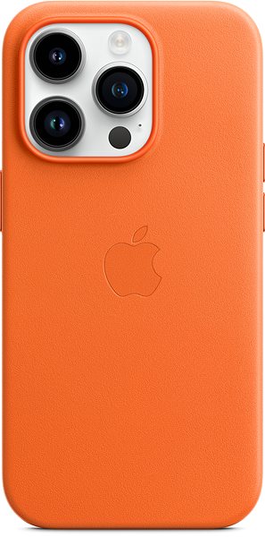 Telefon tok Apple MagSafe-rögzítésű iPhone 14 Pro-bőrtok – narancs ...