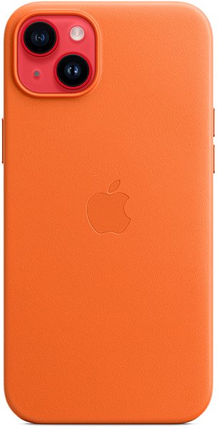 Telefon tok Apple iPhone 14 Plus bőrtok MagSafe narancs ...