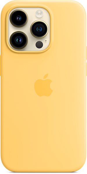 Kryt na mobil Apple iPhone 14 Pre Silikónový kryt s MagSafe slnečno žltý.