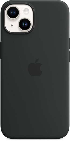 Telefon tok Apple MagSafe-rögzítésű iPhone 14-szilikontok – éjfekete ...