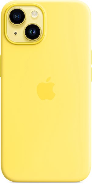 Telefon tok Apple iPhone 14 szilikon tok MagSafe készülékhez kanárisárga színben ...