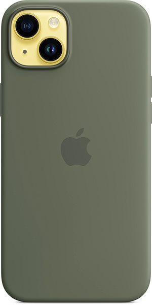 Kryt na mobil Apple iPhone 14 Plus Silikónový kryt s MagSafe olivový.