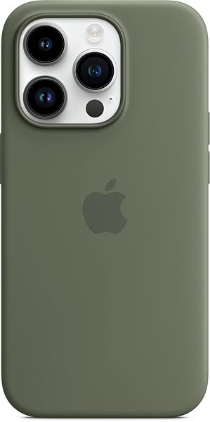 Telefon tok MagSafe-rögzítésű Apple iPhone 14 Pro-szilikontok – olíva ...