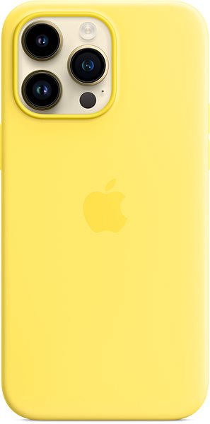 Telefon tok Apple iPhone 14 Pro Max MagSafe sárga szilikon tok ...