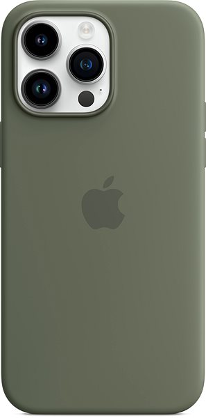 Telefon tok MagSafe-rögzítésű Apple iPhone 14 Pro Max-szilikontok – olíva ...