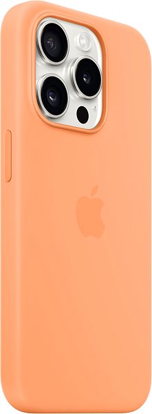 Telefon tok Apple iPhone 15 Pro Szilikon narancssörbet MagSafe tok ...