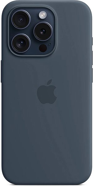 Telefon tok Apple iPhone 15 Pro Szilikon viharkék MagSafe tok ...