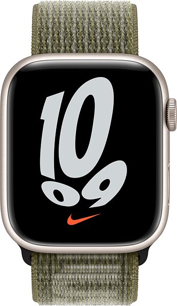 Řemínek Apple Watch 41mm sekvojovozeleno-platinový provlékací sportovní řemínek Nike ...