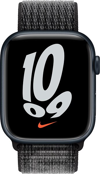 Armband Apple Watch 45 mm schwarz-weißes Nike Sportarmband ...