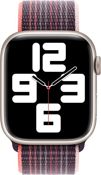 Remienok na hodinky Apple Watch 41 mm bezinkovo-fialový prevliekací športový remienok ...
