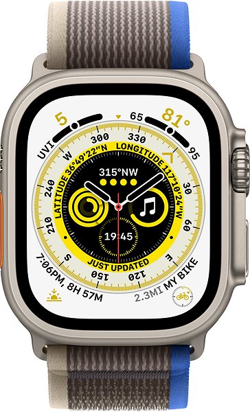 Remienok na hodinky Apple Watch 49 mm modro-sivý Trailový ťah – S/M ...
