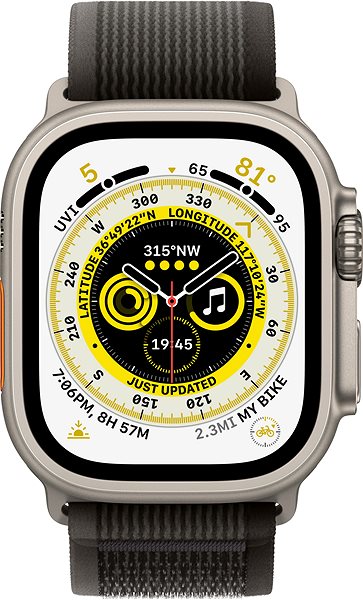 Armband Apple Watch 49 mm Black-Grey Trail Loop - S/M ...