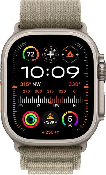 Remienok na hodinky Apple Watch 49 mm olivový Alpský ťah – malý ...