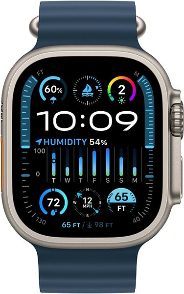 Remienok na hodinky Apple Watch 49 mm modré predĺženie Oceánskeho remienka ...