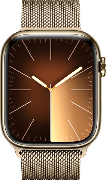 Remienok na hodinky Apple Watch 45 mm Zlatý milánsky ťah ...