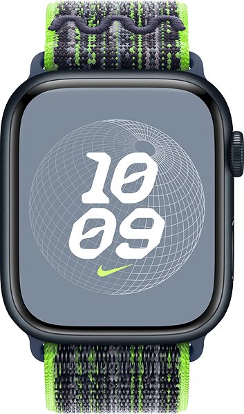 Remienok na hodinky Apple Watch 45 mm jasno zelený/modrý prevliekací športový remienok Nike ...