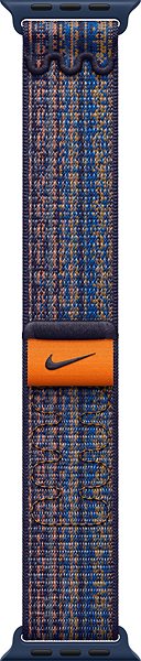 Szíj Apple Watch 45 mm Nike sport pánt - Game Royal színű-narancs ...