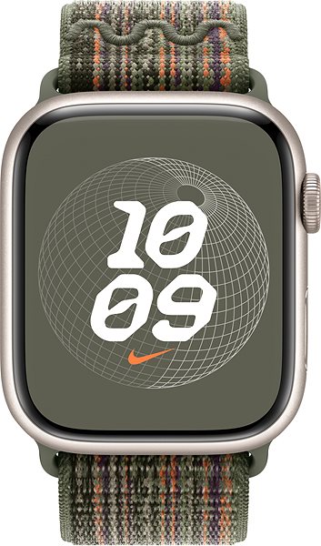 Szíj Apple Watch 45 mm Nike sport pánt - sötét mamutfenyőzöld-narancs ...