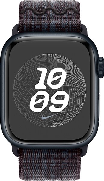 Remienok na hodinky Apple Watch 41 mm čierno-modrý prevliekací športový remienok Nike ...