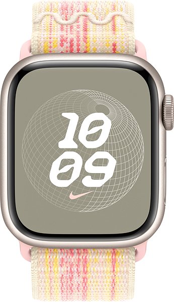 Remienok na hodinky Apple Watch 41 mm hviezdno biely/ružový prevliekací športový remienok Nike ...