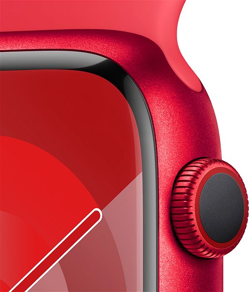 Smart hodinky Apple Watch Series 9 45 mm Cellular PRODUCT(RED) Červený hliník s červeným športovým remienkom – S/M ...