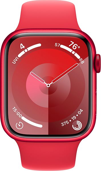 Smart hodinky Apple Watch Series 9 45 mm Cellular PRODUCT(RED) Červený hliník s červeným športovým remienkom – M/L ...