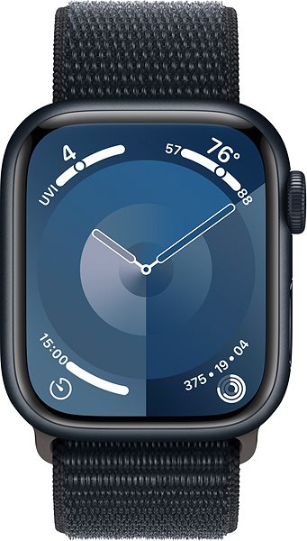 Smart hodinky Apple Watch Series 9 41 mm Cellular Temne atramentový hliník s temne atramentovým prevliekacím remienkom ...