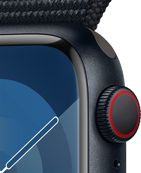 Smart hodinky Apple Watch Series 9 41 mm Cellular Temne atramentový hliník s temne atramentovým prevliekacím remienkom ...