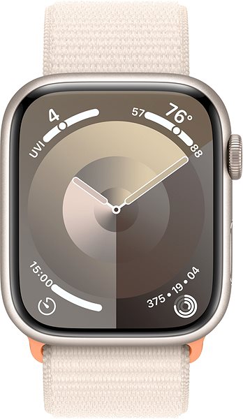 Smart hodinky Apple Watch Series 9 45 mm Cellular Hviezdno biely hliník s hviezdno bielym prevliekacím remienkom ...