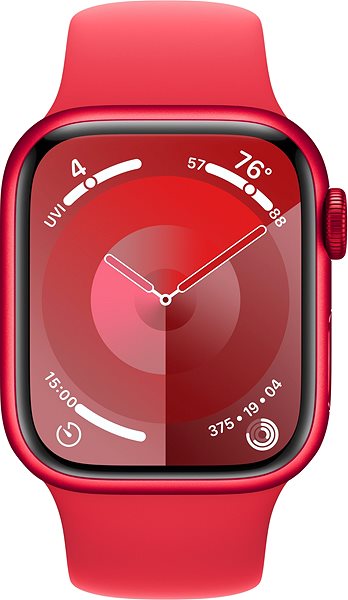 Smart hodinky Apple Watch Series 9 41 mm Cellular PRODUCT(RED) Červený hliník s červeným športovým remienkom – M/L ...