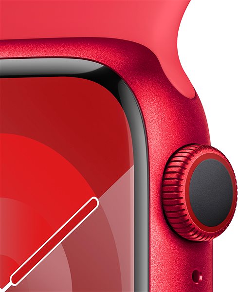 Smart hodinky Apple Watch Series 9 41 mm Cellular PRODUCT(RED) Červený hliník s červeným športovým remienkom – M/L ...