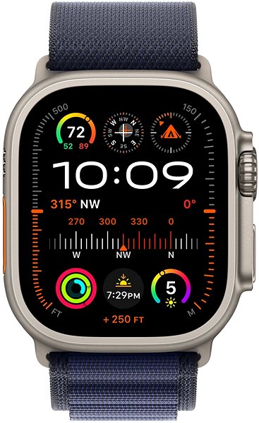 Armband Apple Watch 49mm Alpine Loop Marine – Small – Titan Natur ...