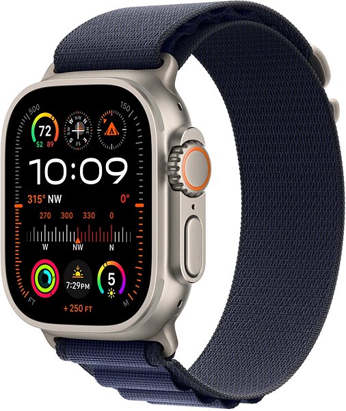 Armband Apple Watch 49mm Alpine Loop Marine – Small – Titan Natur ...