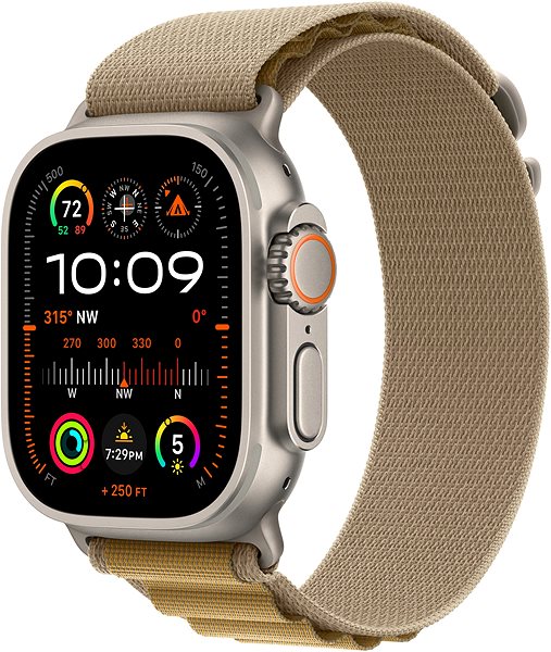 Armband Apple Watch 49mm Gelb-Braun Alpine Pull - Medium - Natural Titanium ...