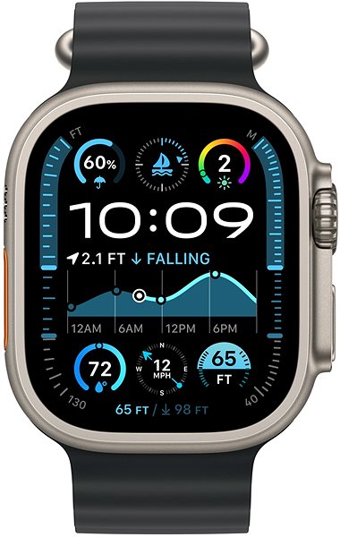 Armband Apple Watch 49mm Verlängerung Ocean Armband Schwarz – Titan Natur ...
