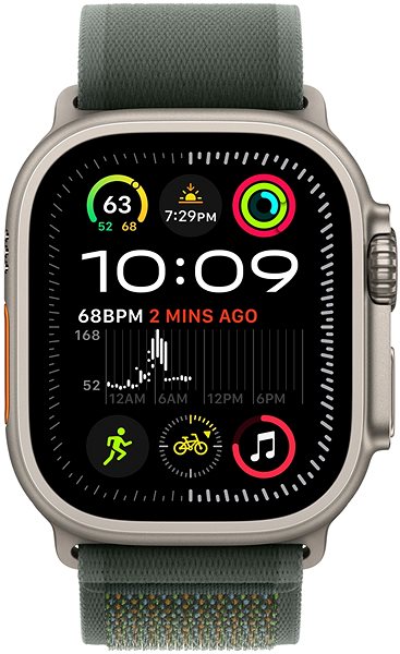 Armband Apple Watch 49mm Trail Loop Grün – M/L – Titan Natur ...
