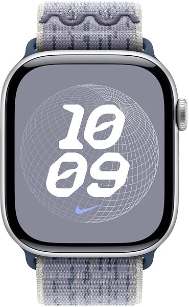 Armband Apple Watch 46mm grau und blau durchziehbares Nike Sport Armband ...