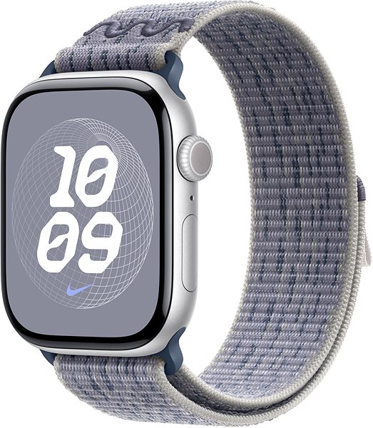 Armband Apple Watch 46mm grau und blau durchziehbares Nike Sport Armband ...