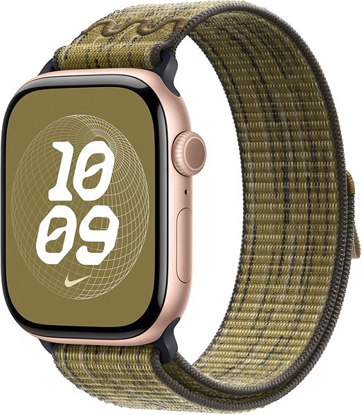 Armband Apple Watch 46mm grün und grau durchziehbares Nike Sportarmband ...