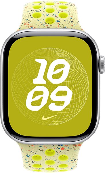 Szíj Apple Watch 46 mm Nike sport szíj, M/L - neonzöld csobbanás ...