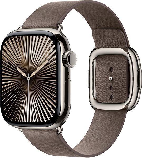 Smartwatch-Armband Apple Watch 42mm Grau-Braun-Armband mit moderner Schließe - Klein ...