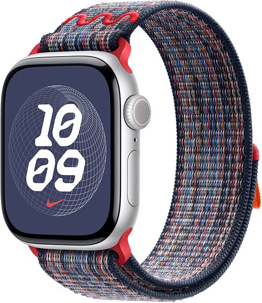 Armband Apple Watch 40mm Nike Sport Loop Blau/Rot ...