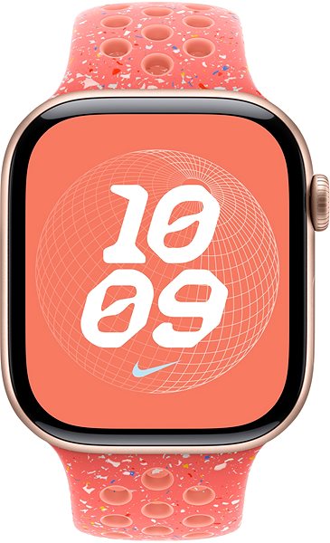 Řemínek Apple Watch 46mm žhavě oranžový sportovní řemínek Nike - S/M ...
