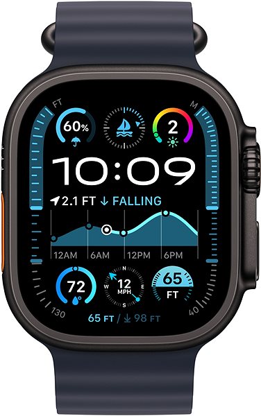 Smartwatch-Armband Apple Watch 49mm Ocean Armband Marine – Titan Schwarz ...